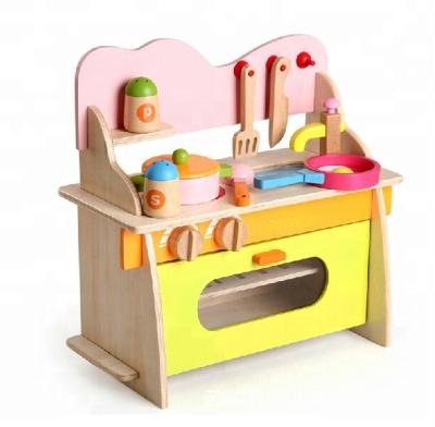 China Pretend paly toy set wooden kids pretend play girl cooking play kitchen set toys for children WKT003 for sale