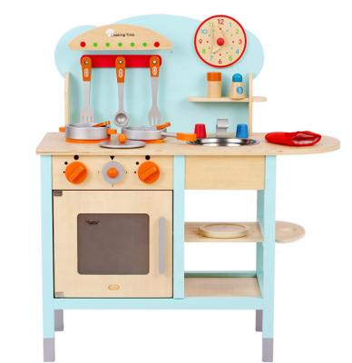 China Wooden European Kitchen Set Toy Preschool Toy Kids Kitchen Toy For Children Pretend And Playing Educational Toy WKT002 for sale