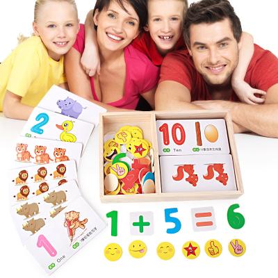 China Playing For Kids 2021 Edcuation Wooden Toys Digital Math Box Wooden Toys For Children Learning Educational Toy WMB002 for sale