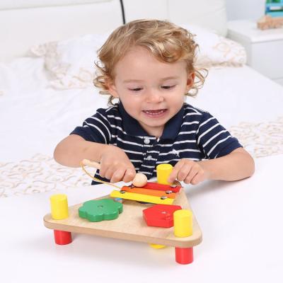 China Wooden Educational Toy Triangle Percussion Toys Instrument Set Multifunctional Music Toys For Baby Play Educational Toys WKP21 for sale