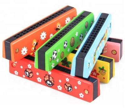 China Wooden Educational Toy Harmonica Musical Instrument Toys for Children Playing and Education Toys WHM001 for sale