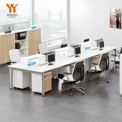 China High Quality Modern Modular Office Furniture White Workstation Working 2 4 6 8 Person Office Workstation Desk Table For Employee for sale