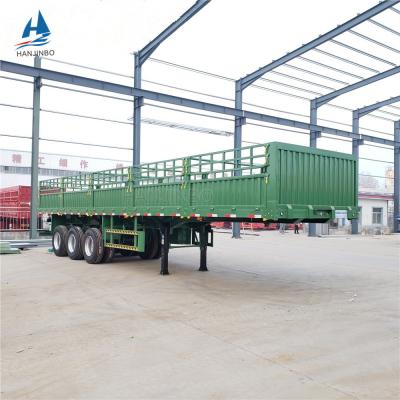 China Truck Trailer 30-100 Ton Livestock Trailer 2 Livestock Trailer 3 4 Axle Cargo Animal Transport Barrier Stake Semi Trailer for sale