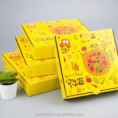 China Custom wholesale biodegradable cone pizza corrugated packing crates with logo pizza boxes 10 inch for sale