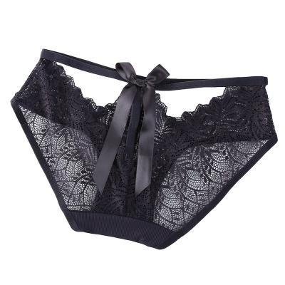 China Antibacterial Low Waist Slim Belt Briefs Thongs With Bow Lady Intimates for sale