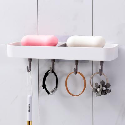 China 2020 Nordic Custom Modern Factory Soap Box With Hooks Wall Mount Bathtub Plastic Soap Box Home for sale