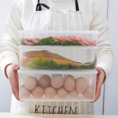 China Reusable Storage Container Rectangle Transparent Freshness Preservation Food Refrigerator Receiving Box Food Packaging Containers for sale