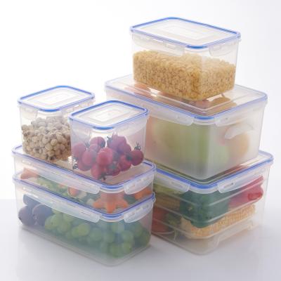 China Airtight Freshness Preservation Clear PP Food Storage Container Plastic Box With Lids Easy Snap Lock Leakproof Microwavable Plastic Food Storage Box for sale