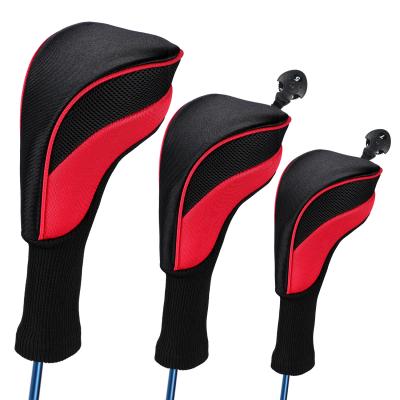 China Fashion Hot-selling Custom Golf Head Cover Golf Wooden Pole Pad Set With Three Pieces for sale