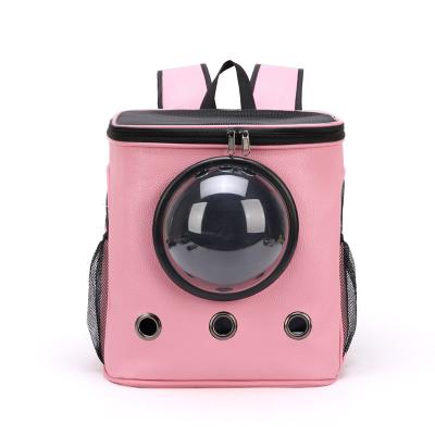 China New Viable Cat Carrier Portable Pet Bag Transparent Breathable Capsule Pet Cat Dog Backpack for sale