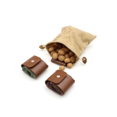 China Portable IN Running Outdoor Camping Fruit Picking Bags PU Garden Picking Tool Bag Waist Pocket Leather Bags for sale