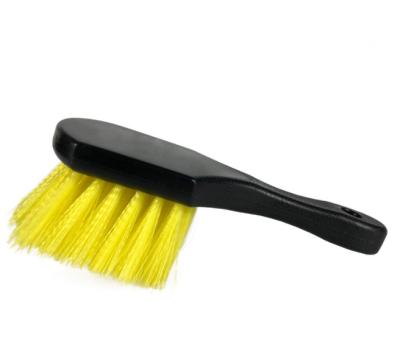 China Durable Nylon Brush Household Tire Cleaning Mat Cleaning Hard Yellow Hair Brush Tire Wheel Cleaning Brush for sale