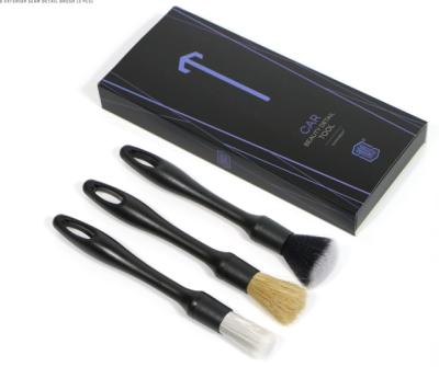 China Sustainable 3 Pcs / Multifunctional Set Detail Brushes Interior And Exterior Side Detail Brushes for sale