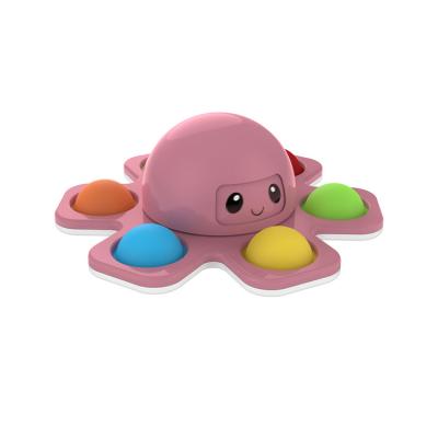 China Hot Selling Multiple Activities Amazon Stir To Relieve Stress Bubble Expression Changes Octopus Silicone Finger Top for sale