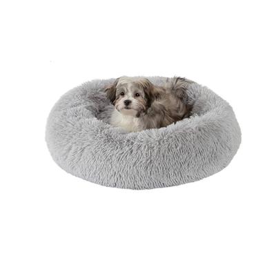 China Plush Cat's Litter Kennel Stored Pet Dirty Bed Removable and Washable Winter Round Pet Dog Mat Warm Pet Mat for sale