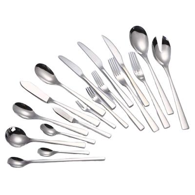 China Stainless Steel Travel Mirror Knife Fork Spoon Disposable Wedding Polish Flatware Cutlery Set Silverware for sale