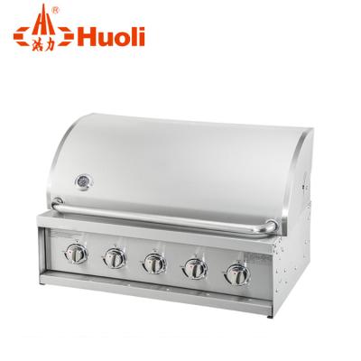 China China Product Adjustable Outdoor Propane 5 Burners Kitchen Suppliers Product Size Gas Brick BBQ Grill Built-in BBQ Grill for sale