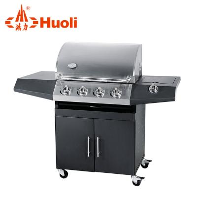 China Adjustable Chinese Heavy Duty BBQ Grill 4 Burners Stainless Steel Supplier Stainless Steel Size Outdoor BBQ Grill for sale