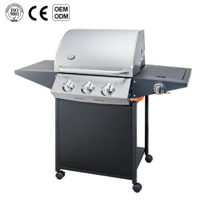 China Factory Size BBQ 3 Burners Adjustable Hot Cart Adjustable Hot Cart Stainless Steel Argentina Outdoor BBQ Grill Gas Free for sale