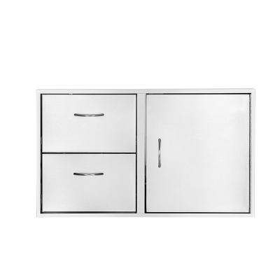 China 304 Stainless Steel Handle Design Large Capacity Modern Structure Hidden Cabinet Kitchen Storage Sideboard for sale