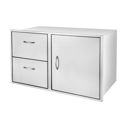 China 304 Stainless Steel Handle Design Large Capacity Modern Structure Hidden Cabinet Kitchen Storage Sideboard for sale