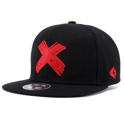 China COMMON Fashion Custom 6 Panel Embroidery Flat 100% Cotton Snapback Hats Hats for sale