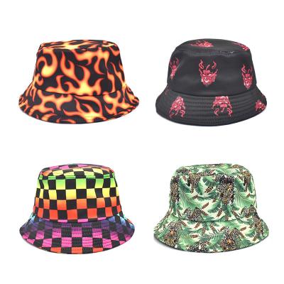 China Character Hot Fashion Wide Brim Bucket Hat With Print Pattern Custom Fisherman Hat Outdoor for sale