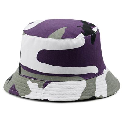 China Character Aceept Customize Casual Washed Cotton Camouflage Bucket Fishing Hat for sale