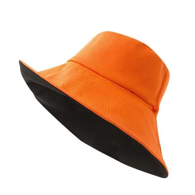 China Soft Brim Sun Visor Character Sun Protection Bucket Hat Cotton Wide Brim Sun Hats For Women Or Men for sale