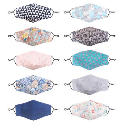 China Custom Cotton Flower Floral Printing Women Say Maskes Reusable Face Maskes Anti-dust Non-disposable Lip Maskes for sale