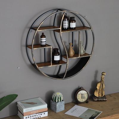 China Assembled Single Solid Wood Shelving Used Solid Wood Round Wall Furniture Soft Furnishings for sale