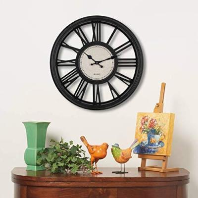 China New Style Radio Modern Metal Hanging Clock Decorating Frame Glass Cover Plastic Classic Design Custom Large Wall Clocks for sale