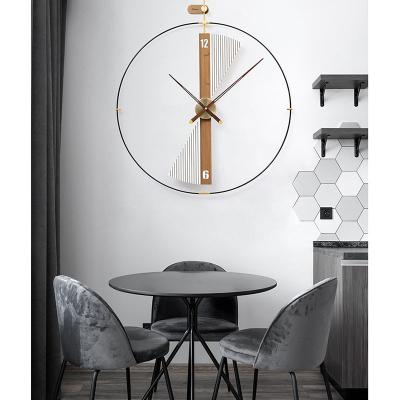 China High Quality Radio Home Watch Oversized Diy Clock Room Decor Personalized Customization Luxury Wall Clock With Walnut Needle for sale