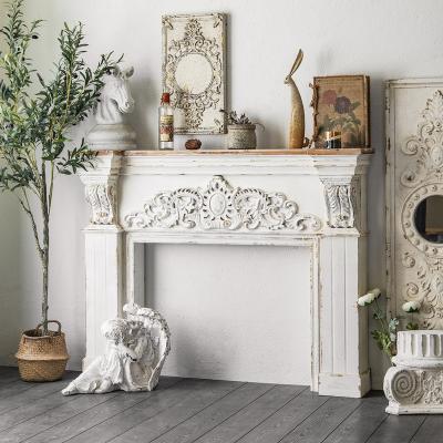 China Assembled Newly Designed Fireplaces With Flame Fireplace Mantel Piece Modern And Decorated Home Porch Table for sale