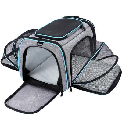 China New Cat Backpack Folding Pet Bag Breathable Expandable Pet Carrier Bag Portable Viable Dog Bag for sale