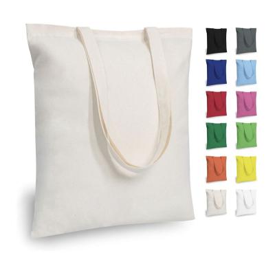 China Recyclable Camino Stores Simple White Organic Cotton 12oz Tote Shopping Bag Eco Friendly Shopping Bag for sale