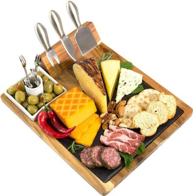 China Sustainable High Quality Stainless Steel Tools Cutting Board Cutting Bamboo Cheese Board for sale