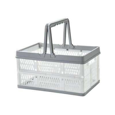 China Outdoor Wholesale Plastic Folding Basket Supermarket Shopping Storage for sale