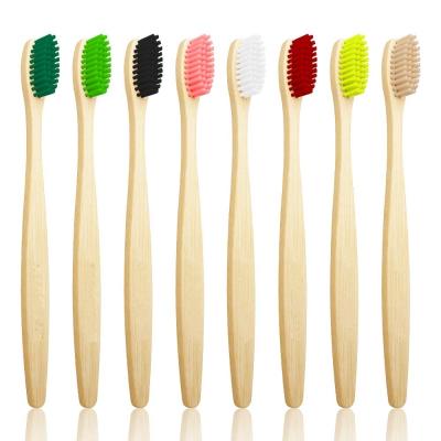 China Other Wholesale Custom Logo Charcoal Hotel Adult Bamboo Toothbrush for sale