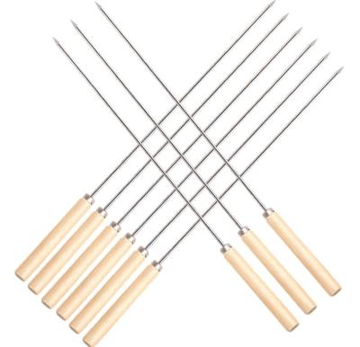 China Garden Easily Cleaned Metal For BBQ Barbecue Shish Stainless Steel Kebab Sticks Grilling Skewers SetReusable BBQ Sticks for sale