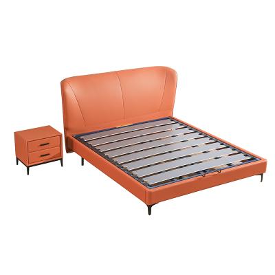 China Storage Luxury Design Comfortable Stylish Upholstered Modern Large King Double Bed Frame for sale