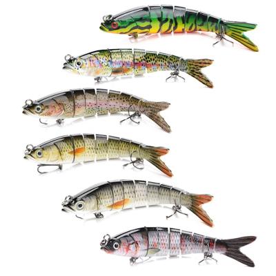 China Vivid Fish Action VTAVTA PESCA Fishing Swimbait Swimming Wobblers Multi Floating Bait Sinker Hard Joint 8 Segment Fishing Lures for sale