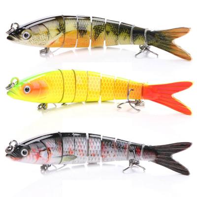 China Vivid Action 8 Swimbait Fishing Lure Swimming Bait Segmented Joint Artificial Fishing Tackle Swim Bait Hard Wobblers for sale