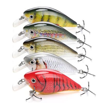 China Vivid Fish Swimming Action Wholesale Artificial Crank Bait Hooks Fishing Lures Accept ODM/OEM 6cm Treble 12.6g for sale