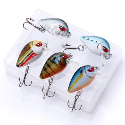 China Custom Vivid Fish Action 28mm Fish Lure 1.6g Lifelike Swimming Crankbait Set Mini Crank Bait Lure For Fishing for sale