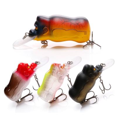 China Action 4 bright swimming colors or crankbait wholesale freshwater bulk hooks 16g 2 custom unpainted treble blanks 6cm fishing lures for sale