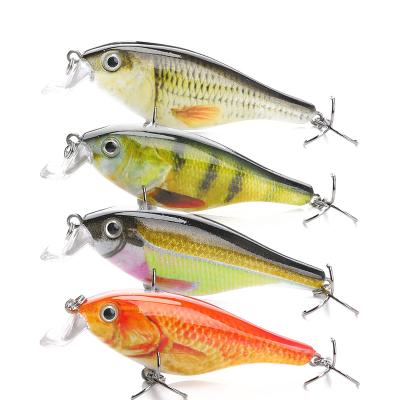 China Wholesale 75mm Factory Price Action Vivid Fish Action Realistic 11.2g Treble Hooks Wobbler ABS Swimming Lure Hard Fishing Plastic Minnow for sale