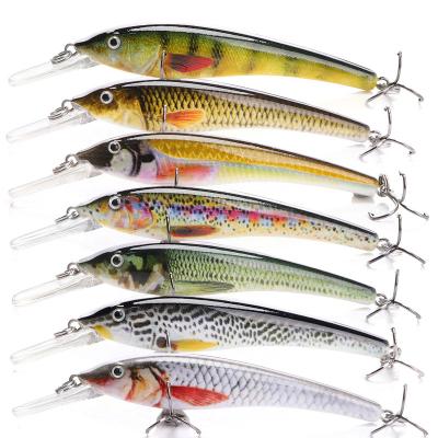 China Available 5.8g ABS Realistic Plastic Vivid Fish Action 12 Hard Unpainted White Painted Colors 75mm Floating Minnow Fishing Jigging Bait Lure for sale