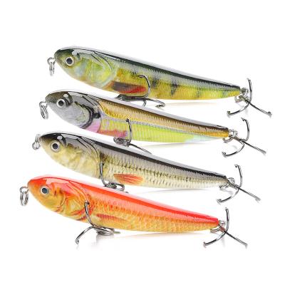 China Vivid Fish Action Swimming Outdoor Sports Fishing Holographic 3D Eyes Steel Ball Inside Realistic Hard Bait Fish Lure Pencil Base Jig for sale