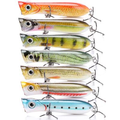 China 12g 76mm Tough ABS Snap Plastic Plastic Floating Fishing Lure Big With Size #4, Unpainted Snap Fishing Lure Hook Supplies for sale